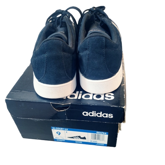 🎉(WMNS) Adidas VL Court 2.0 Black Platinum Metallic Sneakers🌺 - Picture 9 of 12